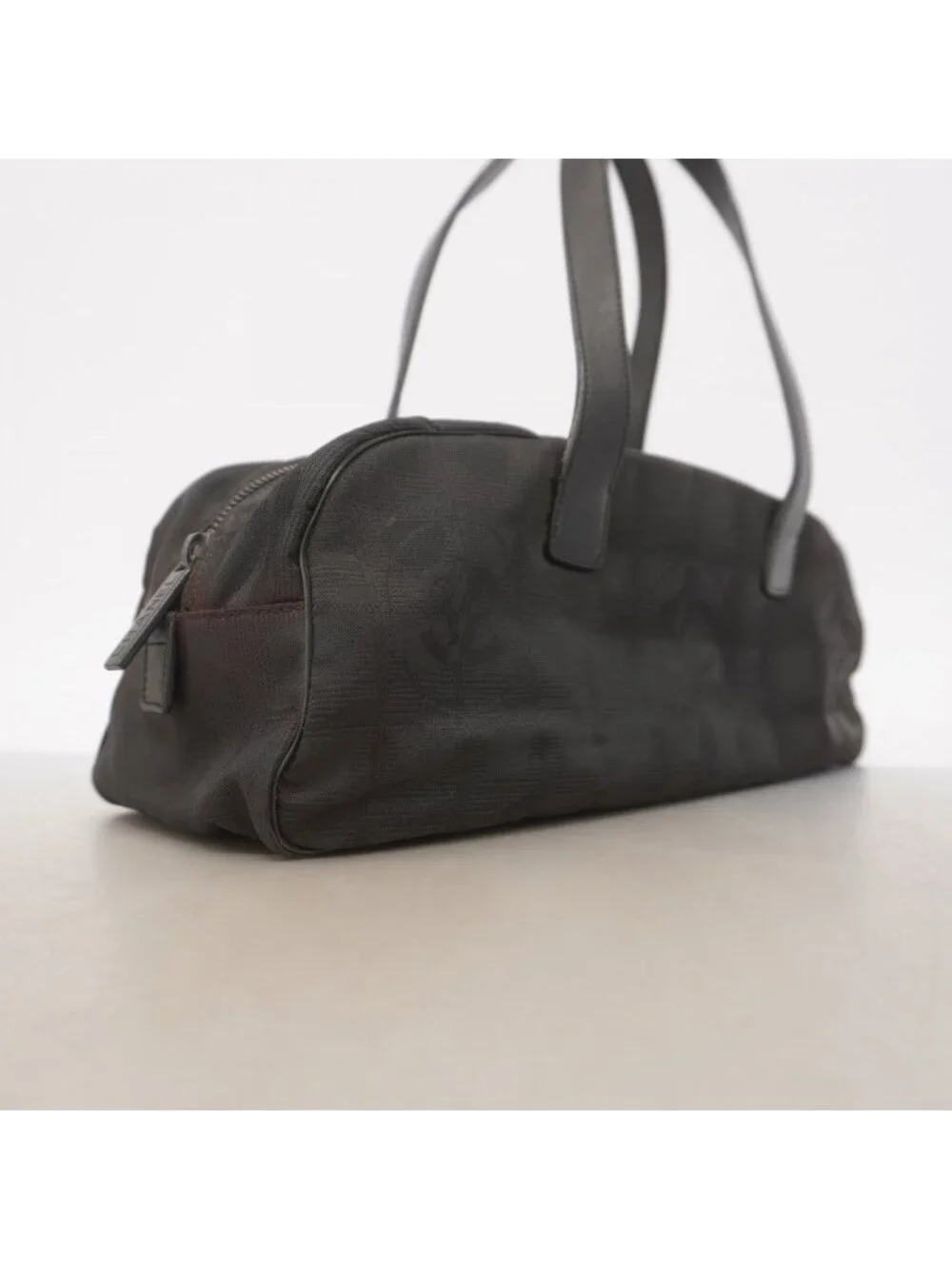 Chanel Handbag New Travel Nylon Black Silver